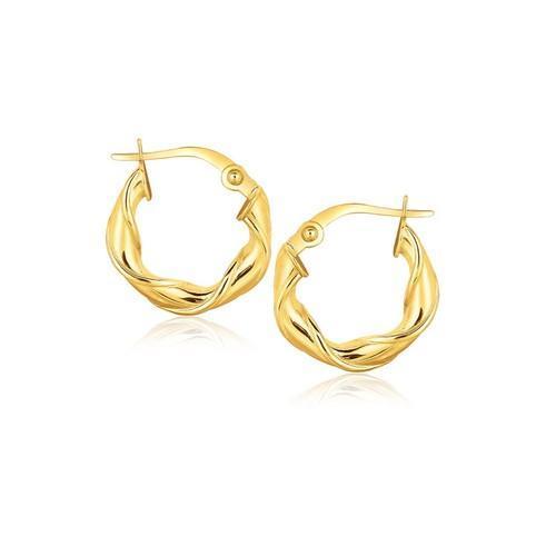 14k Yellow Gold Hoop Earrings (5/8 inch)