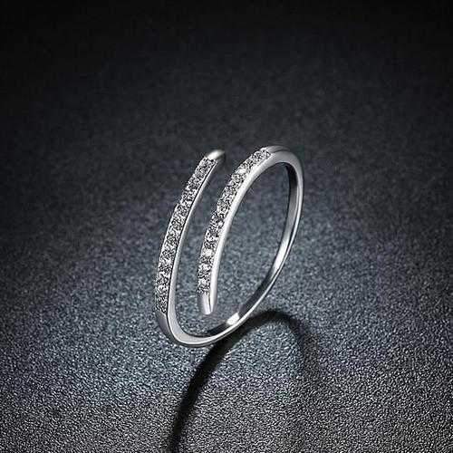 Barely There Ring In Pave Crystal Swirl