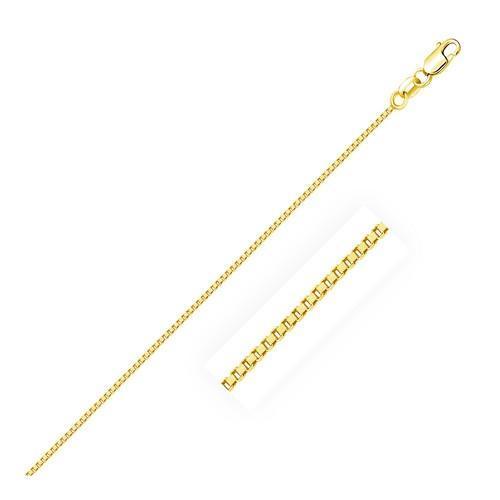 10k Yellow Gold Classic Box Chain 0.8mm, size 20''