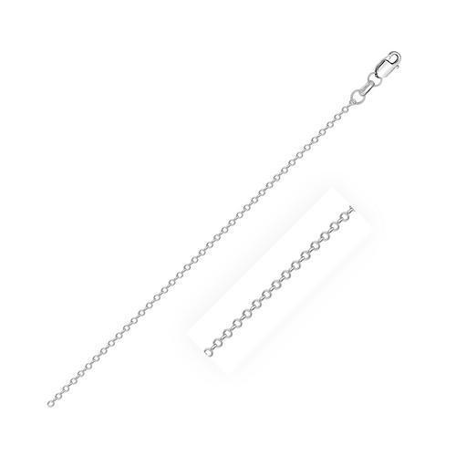 14k White Cable Link Chain 0.8mm, size 16''