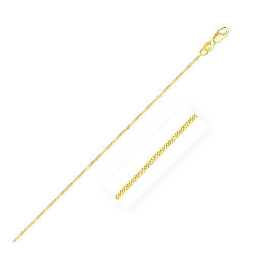 10k Yellow Gold Gourmette Chain 1.0mm, size 18''