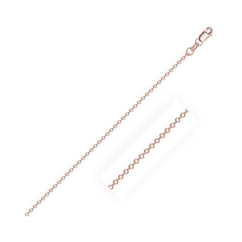 Cable Link Chain in 14k Rose Gold (0.8 mm), size 16''