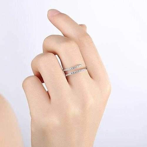 Barely There Ring In Pave Crystal Swirl