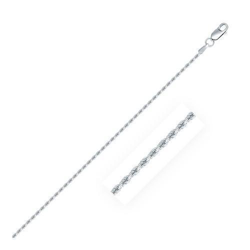 Sterling Silver 1.4mm Diamond Cut Rope Style Chain, size 24''