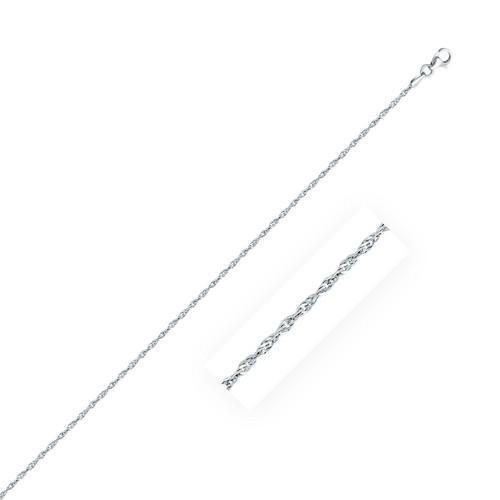 Sterling Silver 2.0mm Singapore Style Chain, size 16''