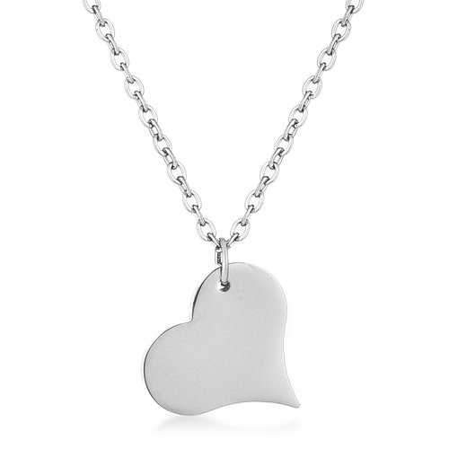 Silvertone Heart Pendant