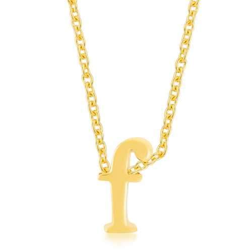 Golden Initial F Pendant