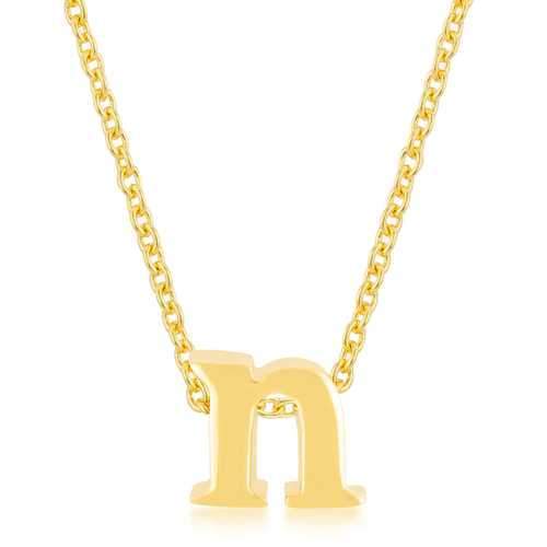 Golden Initial N Pendant