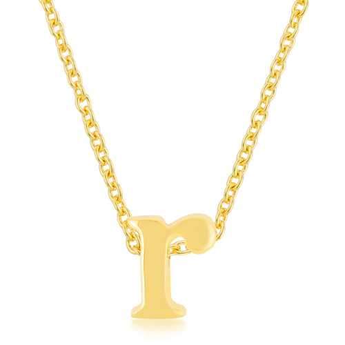 Golden Initial R Pendant