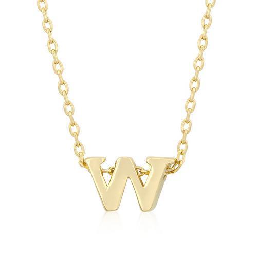 Golden Initial W Pendant