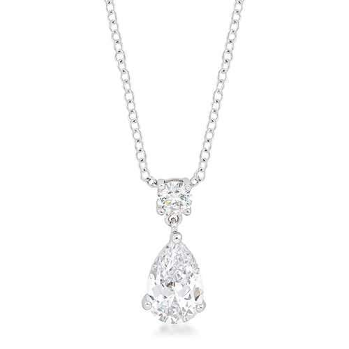 Chandelier Pear Cubic Zirconia Pendant