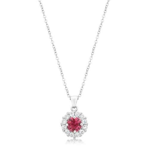 Bella Bridal Pendant in Pink