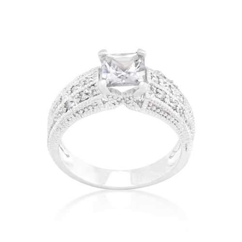 Cubic Zirconia Princess Cut Ring