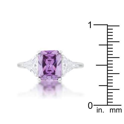 Classic Amethyst Sterling Silver Engagement Ring