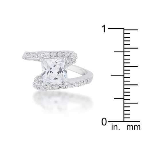 Caroline 2.3ct CZ Rhodium Statement Ring