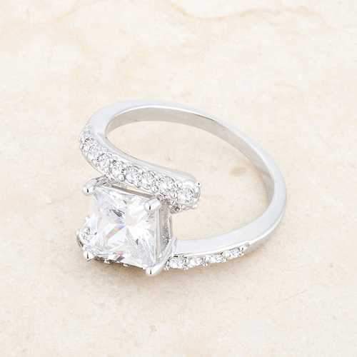 Caroline 2.3ct CZ Rhodium Statement Ring