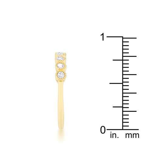 Bea 0.27ct CZ 14k Gold Delicate Band