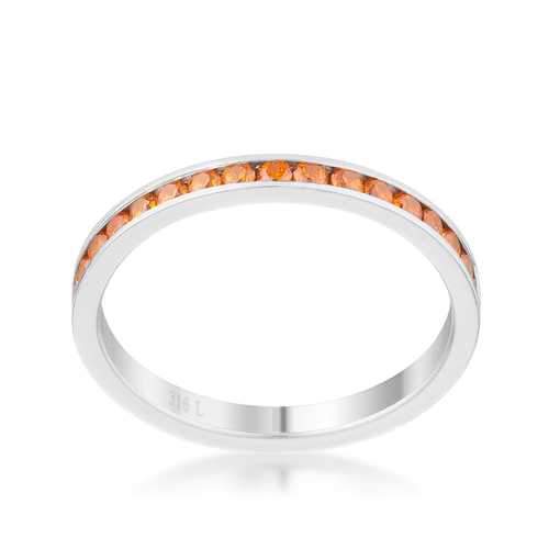 Teresa 0.5ct Orange CZ Stainless Steel Eternity Band