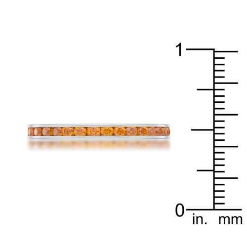 Teresa 0.5ct Orange CZ Stainless Steel Eternity Band